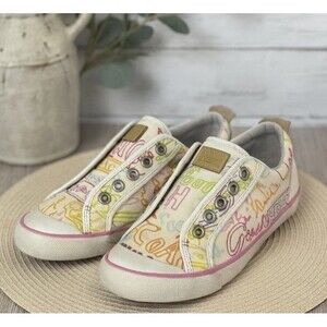Coach Barrett Sneakers Multicolored Graffiti Womens Shoes Size 6B